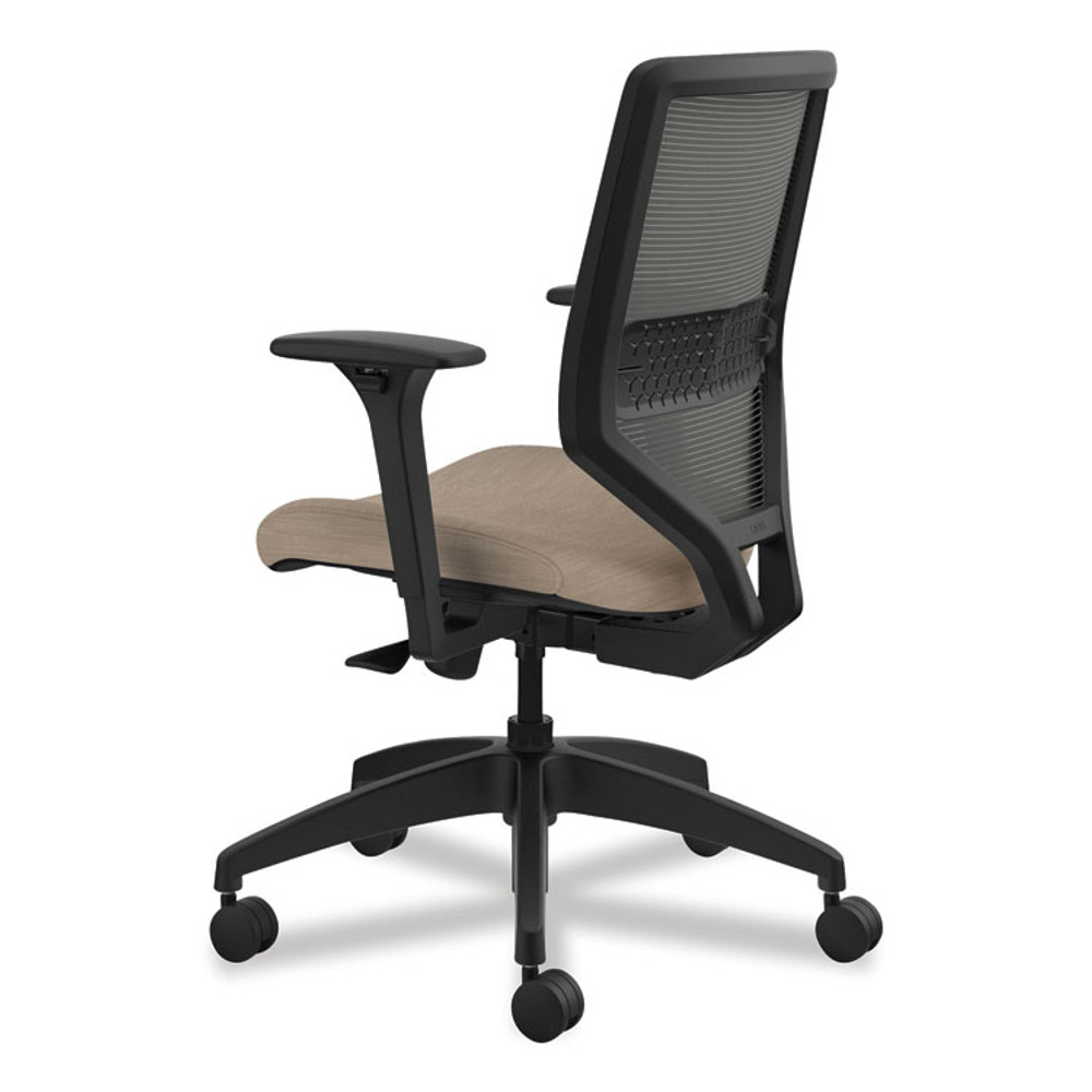 HON COMPANY SVM1ALICC22T Solve Series Mesh Back Task Chair, Supports Up to 300 lb, 18" to 23" Seat Height, Putty Seat, Charcoal Back, Black Base