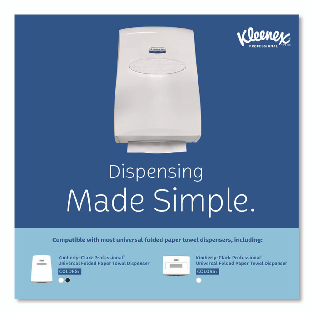 KIMBERLY-CLARK PROFESSIONAL Kleenex® 02046 Multi-Fold Paper Towels, Convenience, 9.2 x 9.4, White, 150/Pack, 8 Packs/Carton
