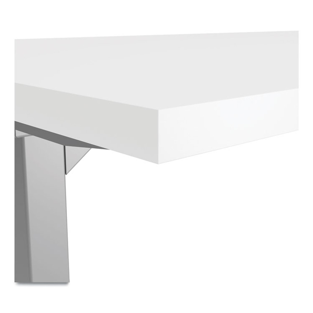 UNION & SCALE 24388476 Essentials Electric Sit-Stand Desk, 55.1" x 27.5" x 25.9" to 51.5", White/Aluminum