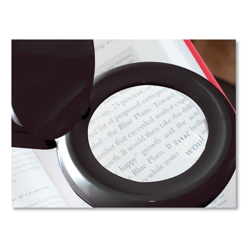 OTTLITE TECHNOLOGIES, INC G97BGCFFP Space-Saving LED Magnifier Desk Lamp, 14" High, Black