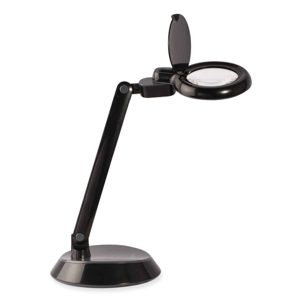 OTTLITE TECHNOLOGIES, INC G97BGCFFP Space-Saving LED Magnifier Desk Lamp, 14" High, Black