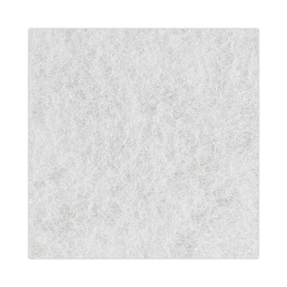 BOARDWALK 401 Light Duty Scour Pad, 4.63 x 10, White, 20/Carton