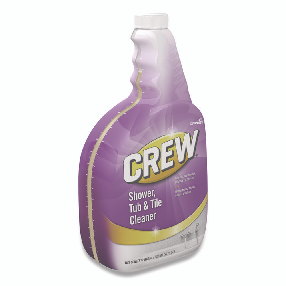 DIVERSEY CBD540281 Crew Shower, Tub and Tile Cleaner, Liquid, 32 oz, 4/Carton