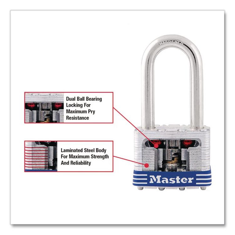 MASTER LOCK COMPANY 3DLF Key Padlock 3DLF, 4 Pin