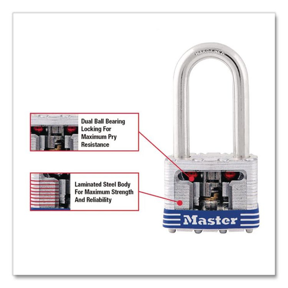 MASTER LOCK COMPANY 3DLF Key Padlock 3DLF, 4 Pin