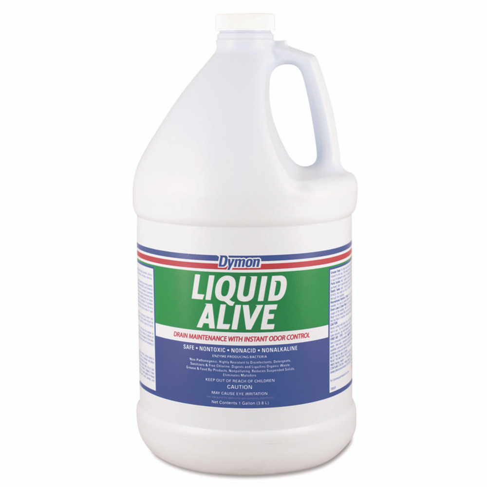 ITW PRO BRANDS Dymon® 23301 LIQUID ALIVE Enzyme Producing Bacteria, 1 gal Bottle, 4/Carton