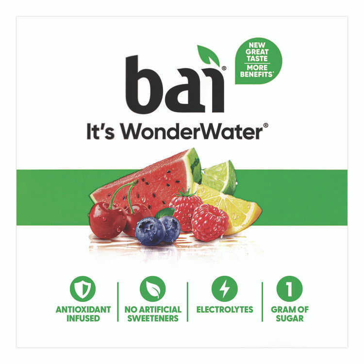 DR PEPPER SNAPPLE GROUP, INC. Bai 22000656 Antioxidant Infused Beverage, Variety Pack, 18 oz Bottle, 15/Carton