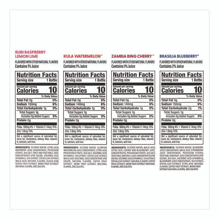 DR PEPPER SNAPPLE GROUP, INC. Bai 22000656 Antioxidant Infused Beverage, Variety Pack, 18 oz Bottle, 15/Carton