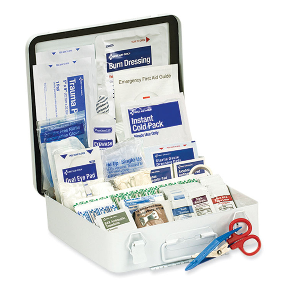 FIRST AID ONLY, INC. 91328 ANSI 2021 Type III First Aid Kit for 50 People, 184 Pieces, Metal Case