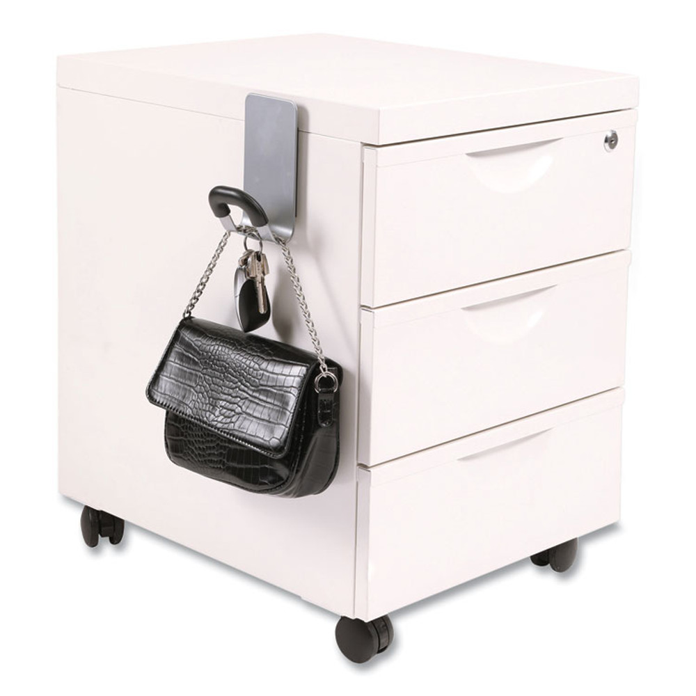 ALBA PMMAG2M Magnetic Coat Peg, ABS/Magnet/Steel, Black/Silver, Supports 11 lbs