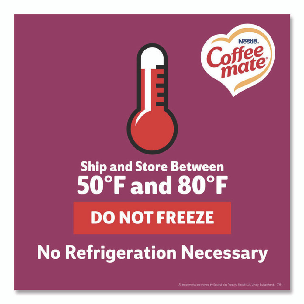 NESTLE Coffee mate® 77197CT Liquid Coffee Creamer, Salted Caramel Chocolate, 0.38 oz Mini Cups, 50/Box, 4 Boxes/Carton