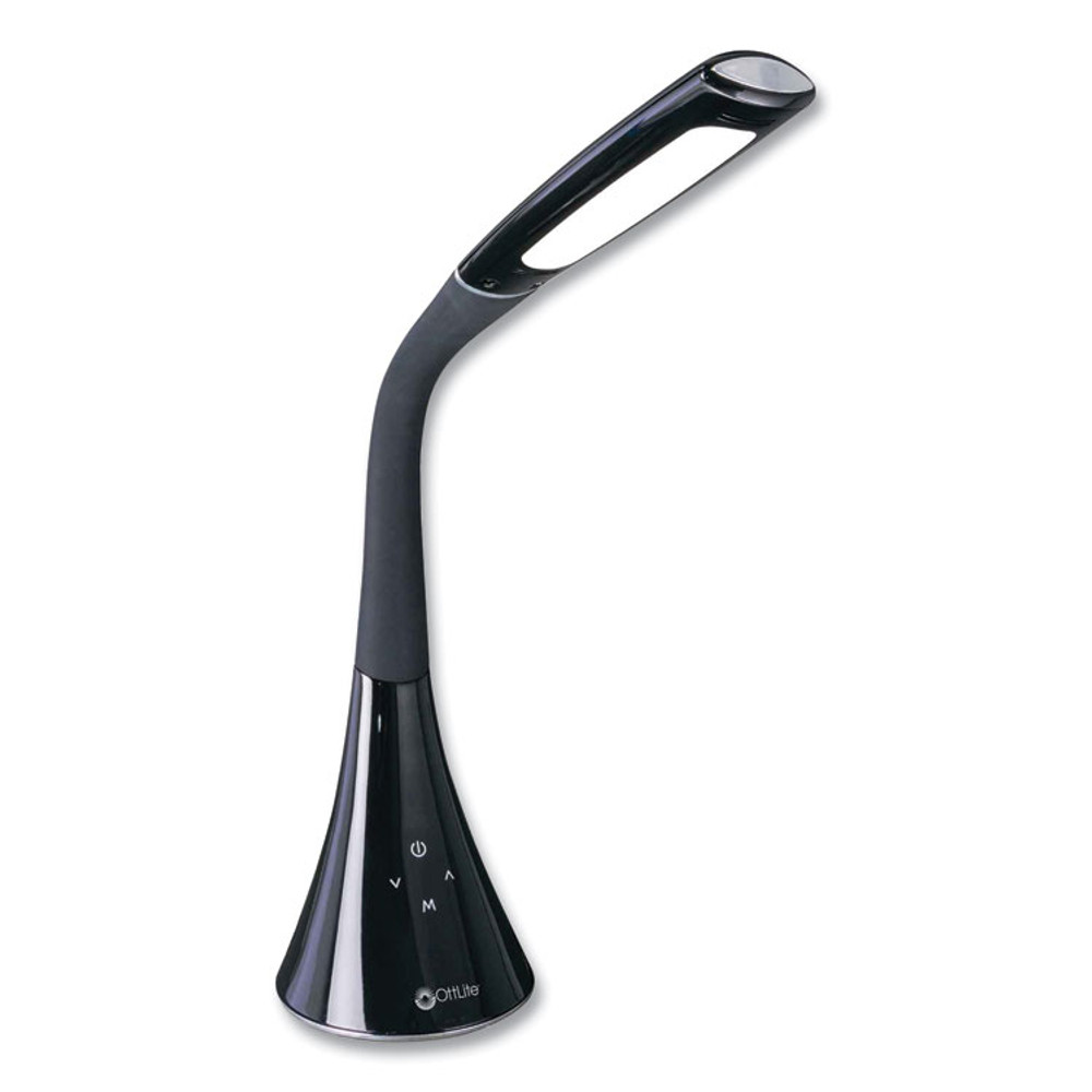 OTTLITE TECHNOLOGIES, INC CSN34KCCSHPR Wellness Series Swerve LED Desk Lamp, 23.25" High, Black