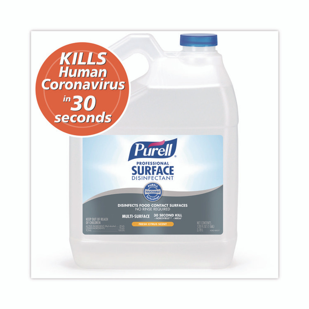 GO-JO INDUSTRIES PURELL® 434204EA Professional Surface Disinfectant, Fresh Citrus, 1 gal Bottle