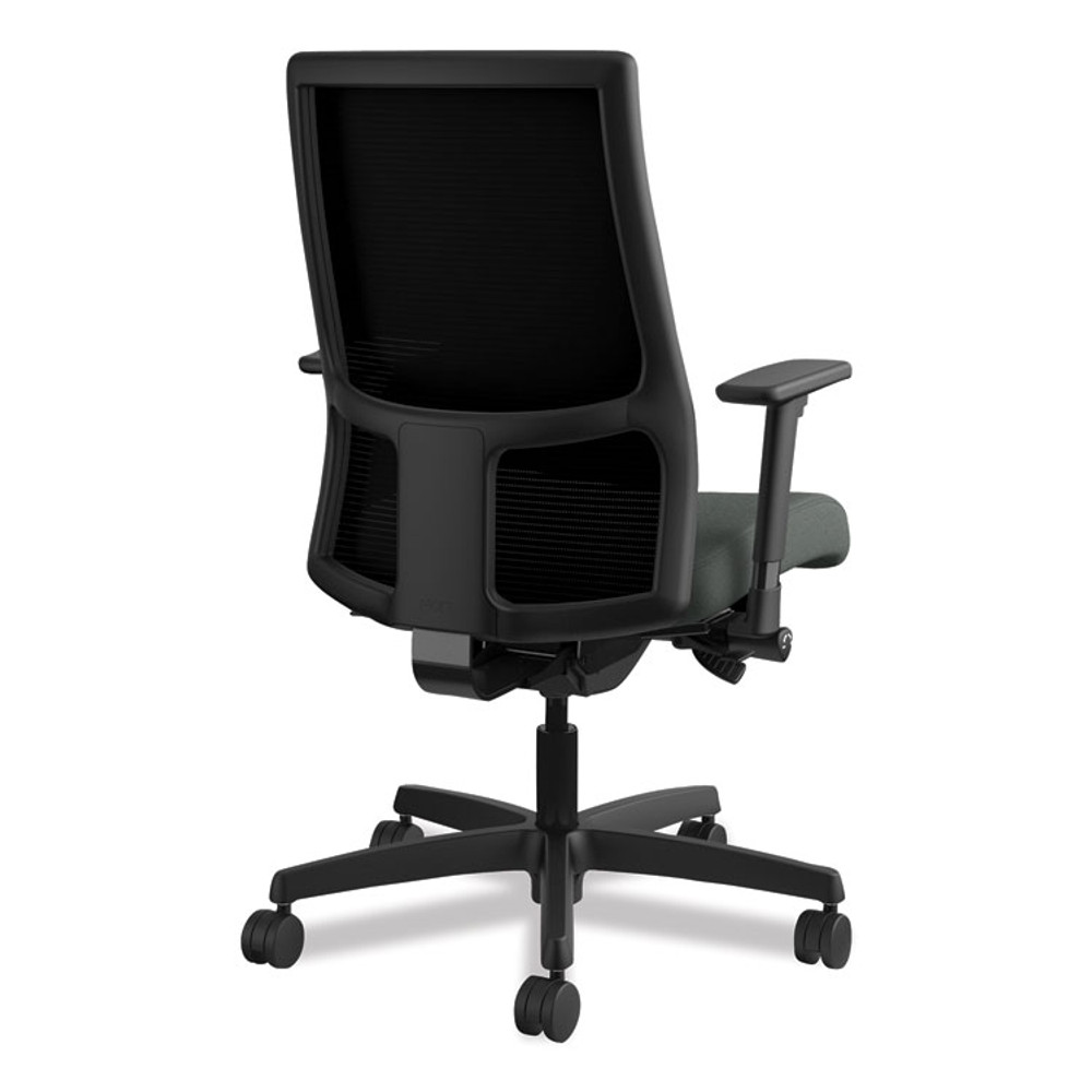 HON COMPANY IW103CU19 Ignition Series Mesh Mid-Back Work Chair, Supports Up to 300 lb, 17.5" to 22" Seat Height, Iron Ore Seat, Black Back/Base