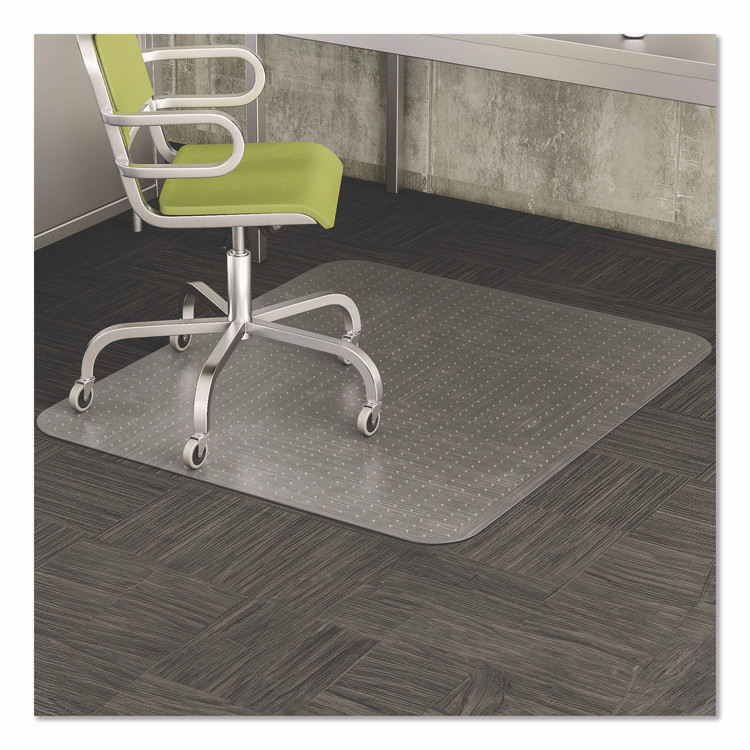 DEFLECTO CORPORATION CM13142 DuraMat Moderate Use Chair Mat for Low Pile Carpeted Floors, Rectangular, Beveled Edges, 36" x 48", Clear, Ships Flat