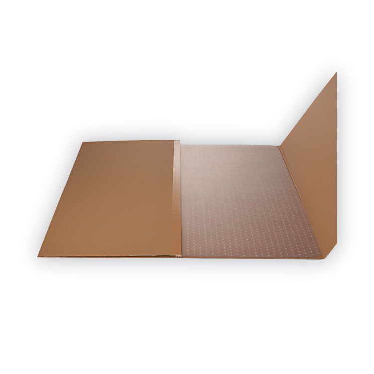 DEFLECTO CORPORATION CM13142 DuraMat Moderate Use Chair Mat for Low Pile Carpeted Floors, Rectangular, Beveled Edges, 36" x 48", Clear, Ships Flat