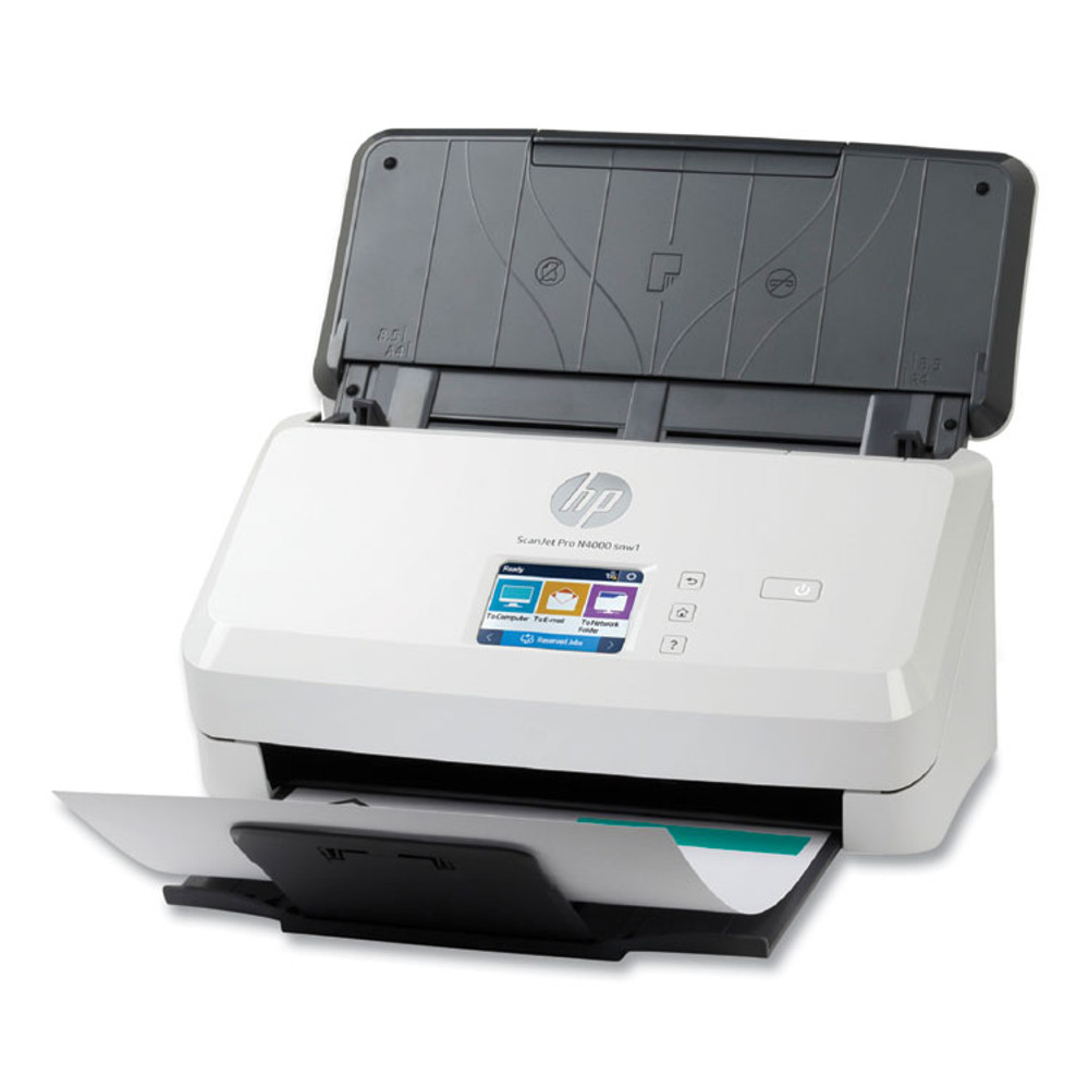 HP INC 6FW08A ScanJet Pro N4000 snw1 Sheet-Feed Scanner, 600 dpi Optical Resolution, 50-Sheet Duplex Auto Document Feeder