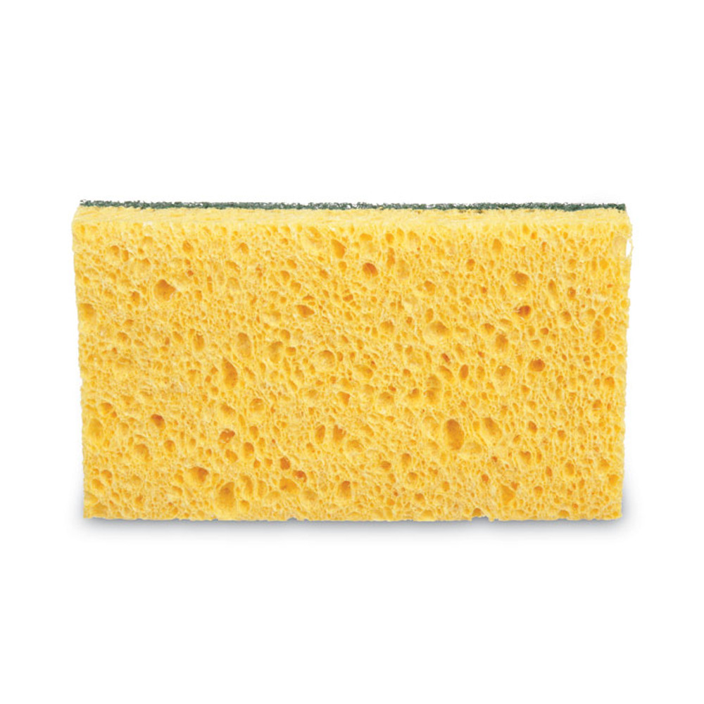 3M/COMMERCIAL TAPE DIV. 19428 Niagara Medium Duty Scrubbing Sponge 74N, 3.6 x 6, 1" Thick, Yellow/Green, 20/Carton