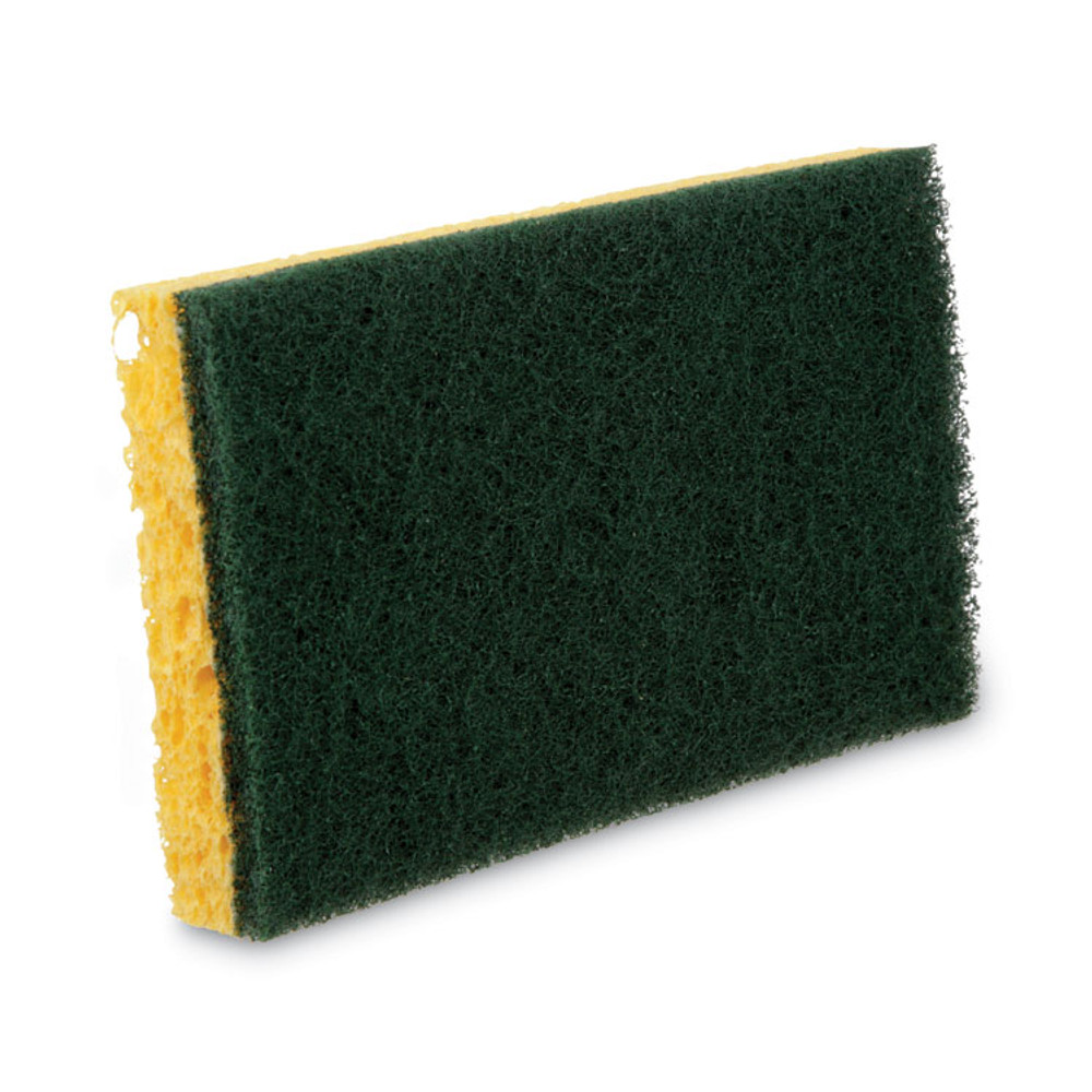 3M/COMMERCIAL TAPE DIV. 19428 Niagara Medium Duty Scrubbing Sponge 74N, 3.6 x 6, 1" Thick, Yellow/Green, 20/Carton