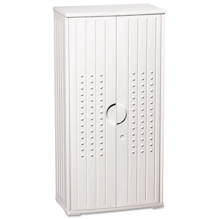 ICEBERG ENTERPRISES 92553 Rough n Ready Storage Cabinet, Three-Shelf, 33w x 18d x 66h, Platinum