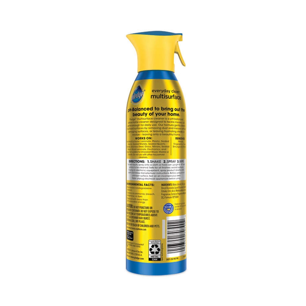 SC JOHNSON Pledge® 339851EA Multi-Surface Everyday, Rainshower, 9.7 oz Aerosol Spray