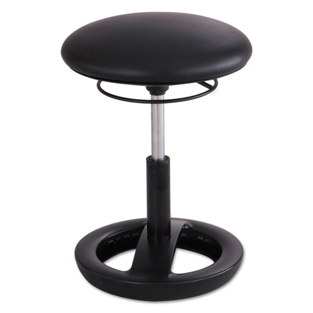 SAFCO PRODUCTS 3000BV Twixt Desk Height Ergonomic Stool, Supports Up to 250 lb, 22.5" Seat Height, Black Seat, Black Base