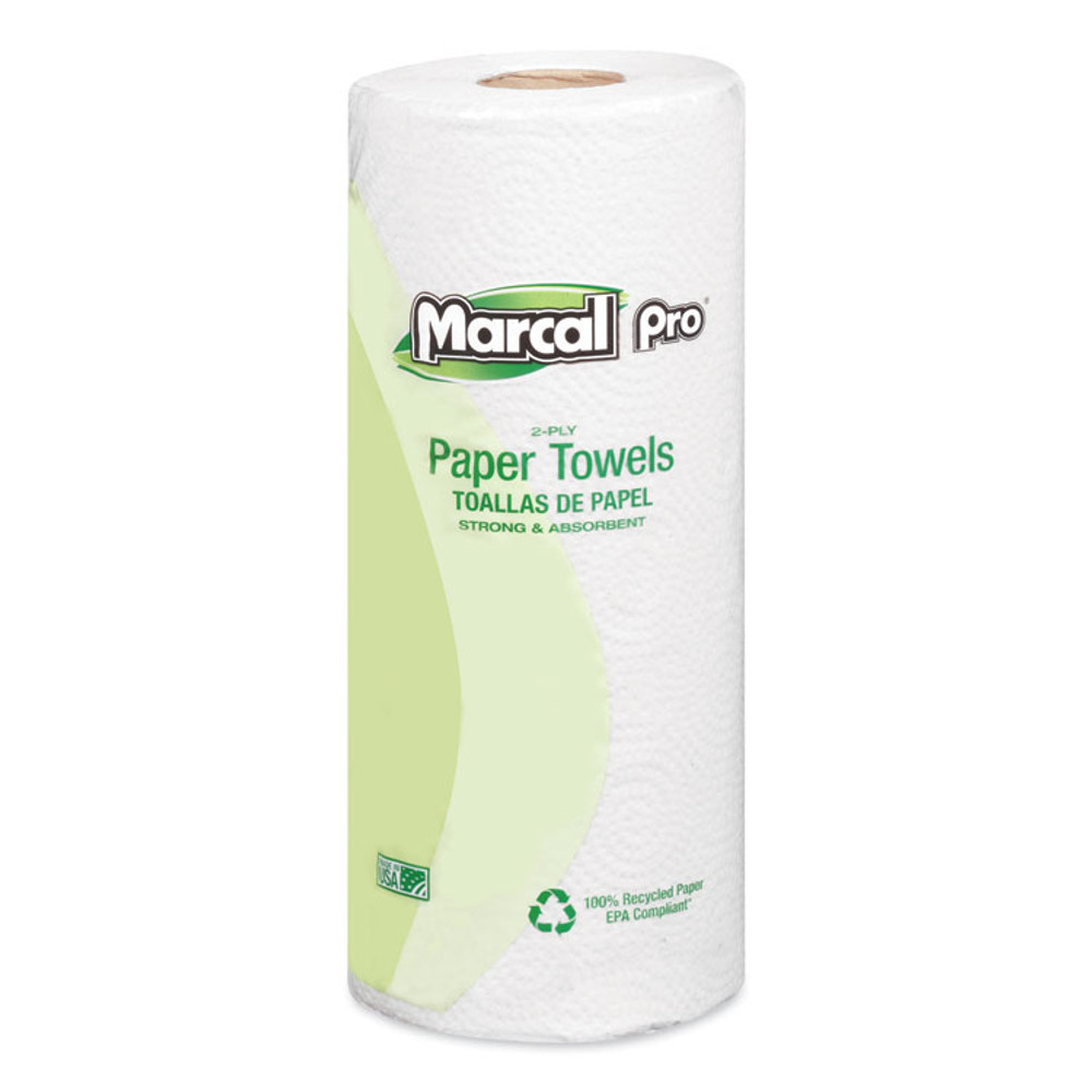 SOUNDVIEW Marcal PRO™ 610 100% Premium Recycled Perforated Kitchen Roll Towels, 2-Ply, 11 x 9, White, 70/Roll, 15 Rolls/Carton