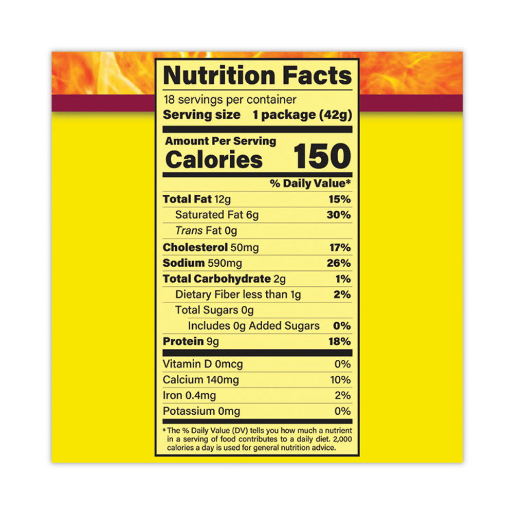CONAGRA FOODS Slim Jim® 20900655 Pepperoni and Cheese Meat Sticks, 1.5 oz, 18/Carton