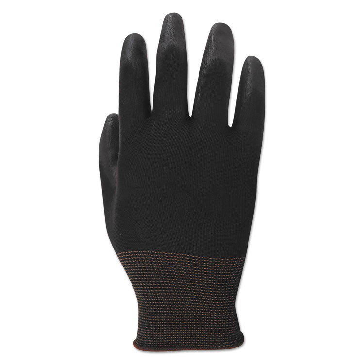 BOARDWALK 000298 Palm Coated HPPE Gloves, Medium (Size 8), Salt and Pepper/Black, 12 Pairs