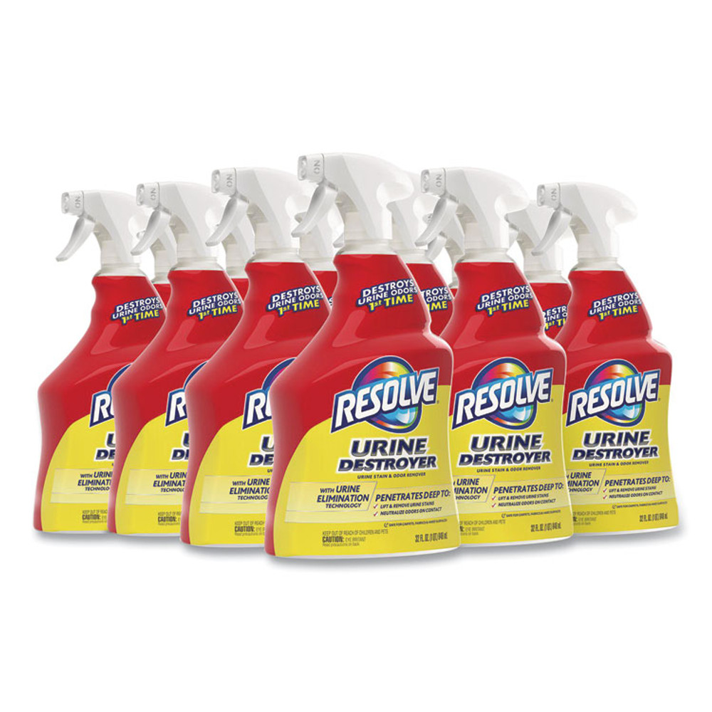 RECKITT BENCKISER RESOLVE® 99487 Urine Destroyer, Citrus, 32 oz Spray Bottle, 6/Carton