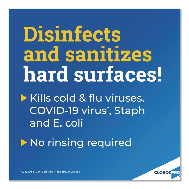 CLOROX SALES CO. 31651 CloroxPro Anywhere Daily Disinfectant and Sanitizer, 128 oz Bottle, 4/Carton