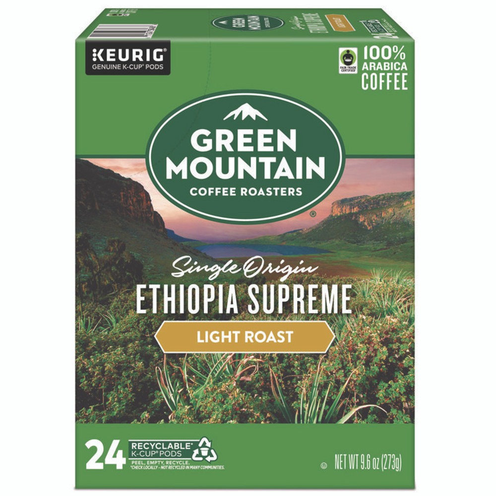 KEURIG DR PEPPER Green Mountain Coffee® 8488 Ethiopian Supreme K-Cups, 24/Box