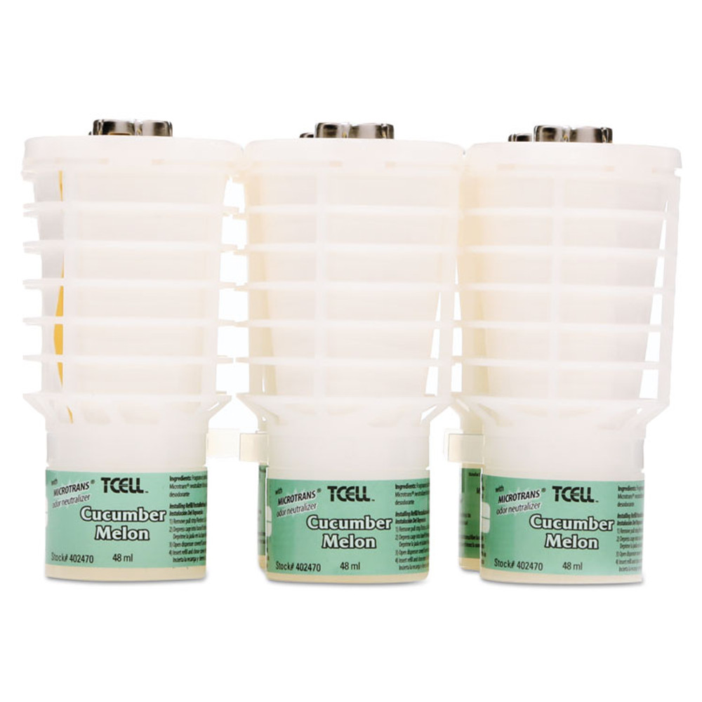 RUBBERMAID COMMERCIAL PROD. 402470 TCell Microtrans Odor Neutralizer Refill, Cucumber Melon, 1.62 oz, 6/Carton