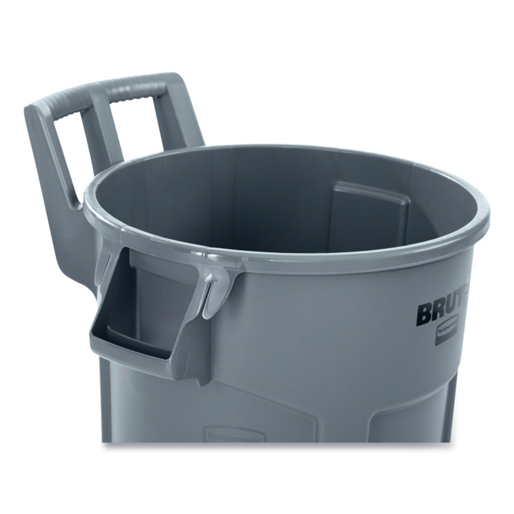 RUBBERMAID COMMERCIAL PROD. 2179403 Vented Wheeled BRUTE Container, 32 gal, Plastic, Gray