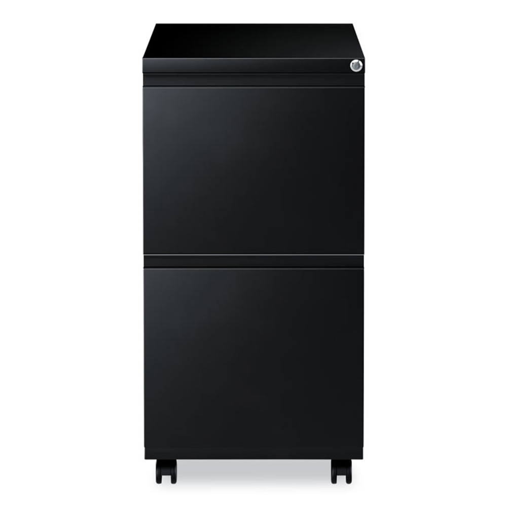 ALERA PBFFBL File Pedestal with Full-Length Pull, Left or Right, 2 Legal/Letter-Size File Drawers, Black, 14.96" x 19.29" x 27.75"