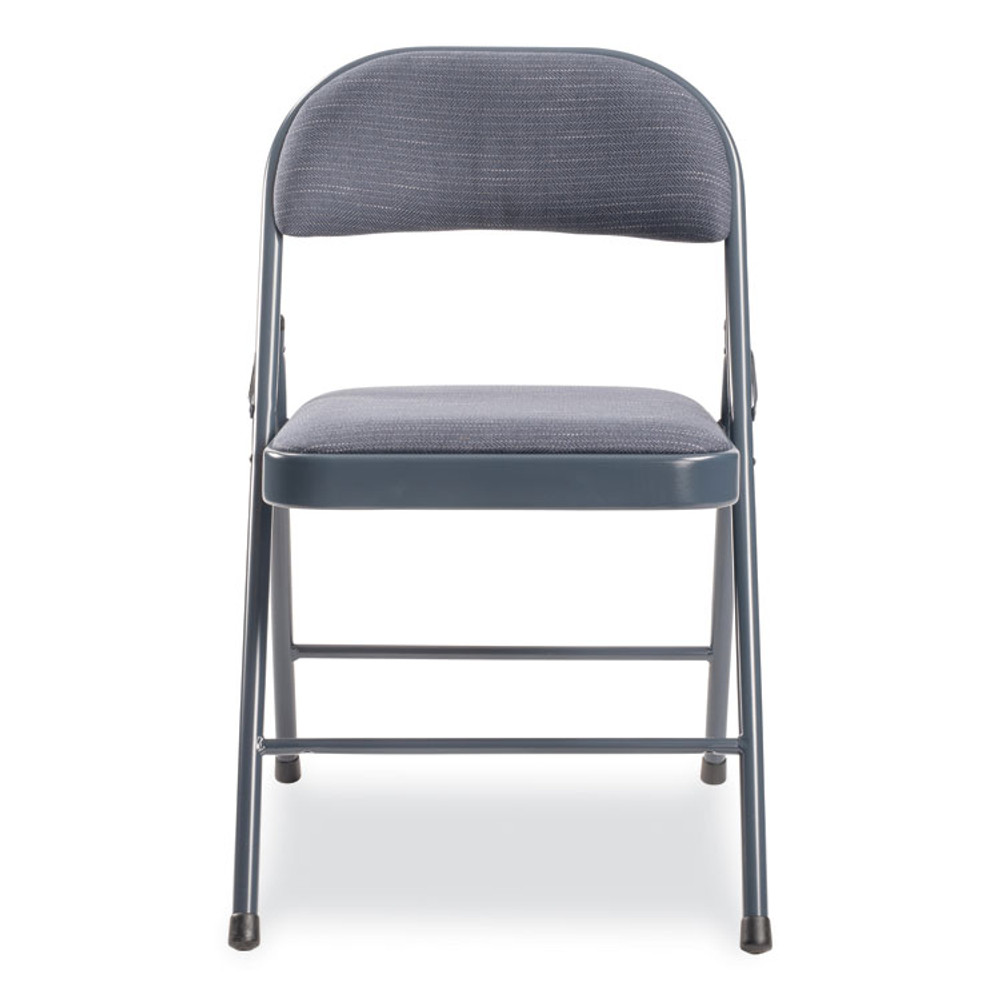 NATIONAL PUBLIC SEATING BASICS by NPS® 974 970 Series Fabric Padded Steel Folding Chair, Supports Up to 250 lb, 17.75" Seat Height, Star Trail Blue, 4/Carton