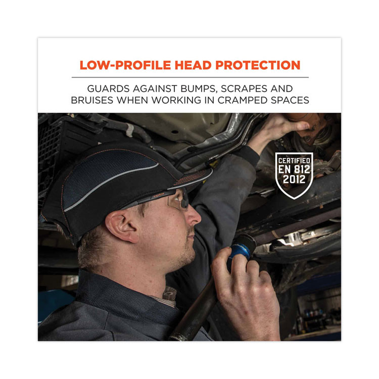 TENACIOUS HOLDINGS, INC. ergodyne® 23335 Skullerz 8950 Bump Cap Hat, Long Brim, Lime