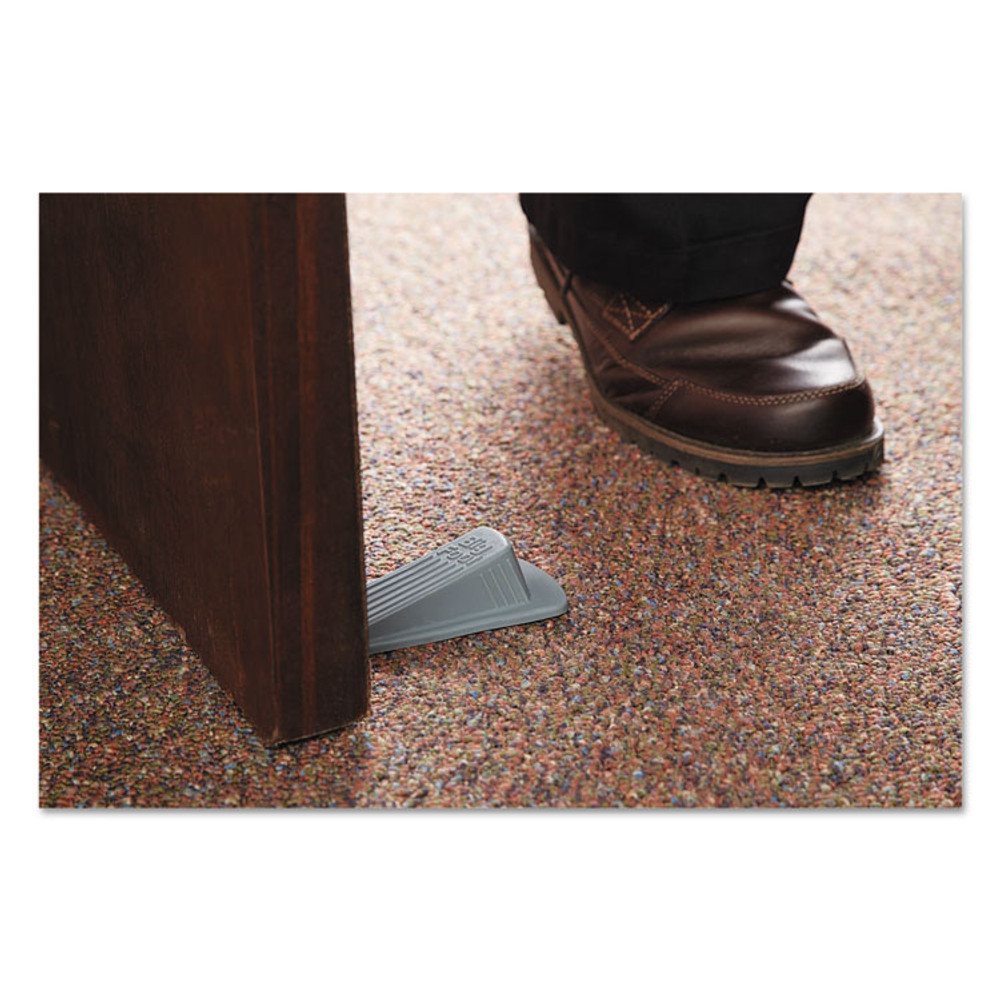 MASTER CASTER COMPANY 00941 Big Foot Doorstop, No Slip Rubber Wedge, 2.25w x 4.75d x 1.25h, Gray