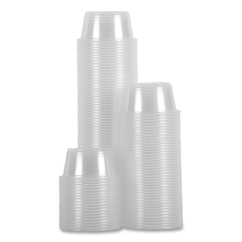 BOARDWALK PRTN2TS Souffle/Portion Cups, 2 oz, Plastic, Clear, 125/Sleeve, 20 Sleeves/Carton