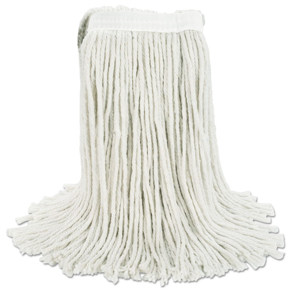 BOARDWALK 2024CEA Cut-End Wet Mop Head, Cotton, No. 24, White
