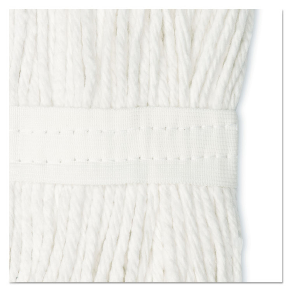 BOARDWALK 2024CEA Cut-End Wet Mop Head, Cotton, No. 24, White