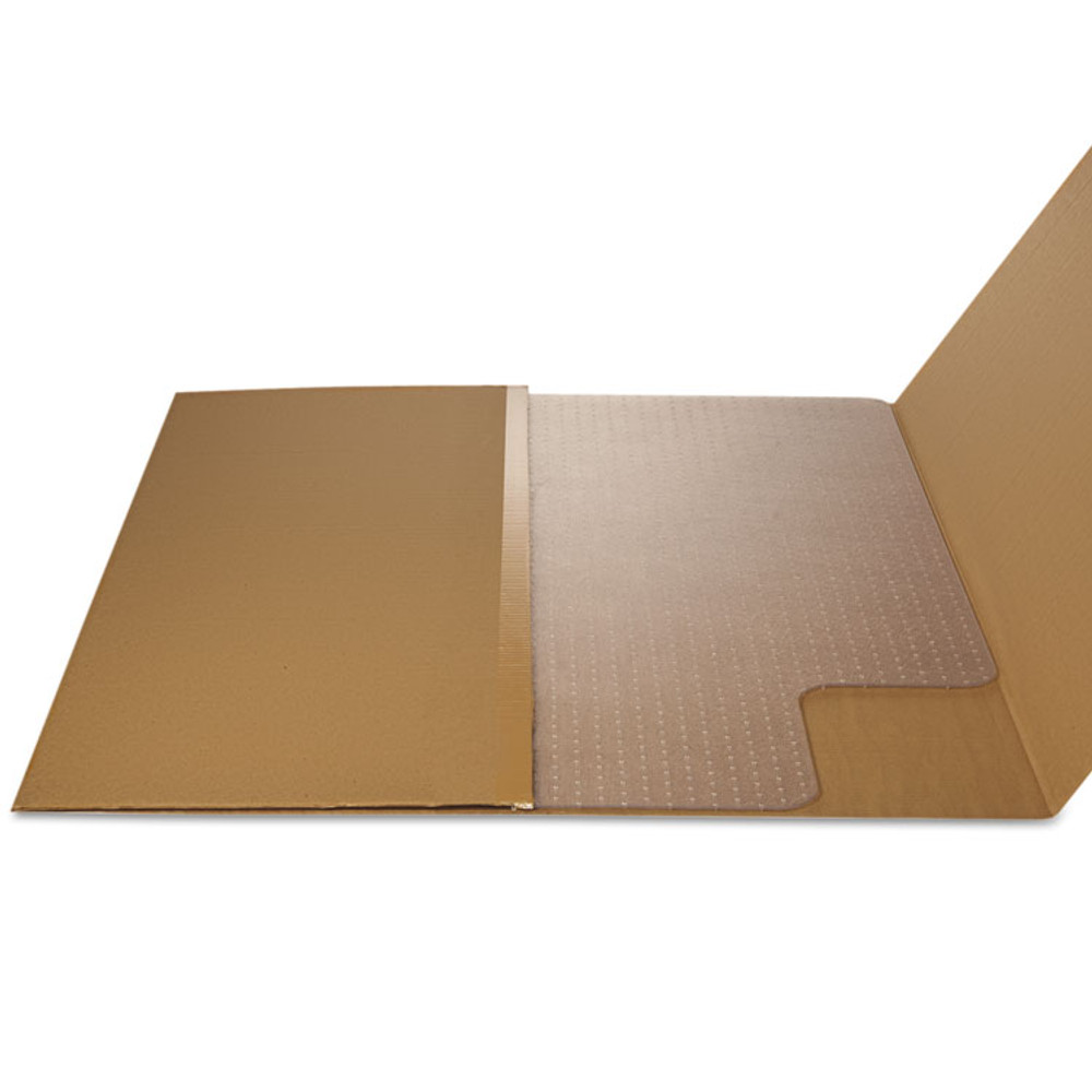 DEFLECTO CORPORATION CM13233 DuraMat Moderate Use Chair Mat for Low Pile Carpet, 45 x 53, Wide Lipped, Clear