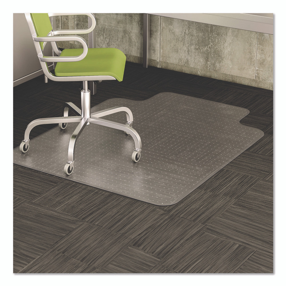 DEFLECTO CORPORATION CM13233 DuraMat Moderate Use Chair Mat for Low Pile Carpet, 45 x 53, Wide Lipped, Clear