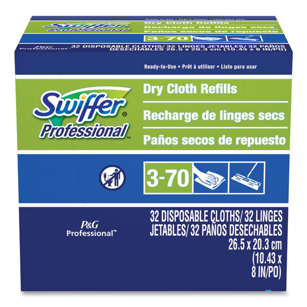 PROCTER & GAMBLE Swiffer® 33407BX Dry Refill Cloths, 10.63 x 8, White, 32/Box