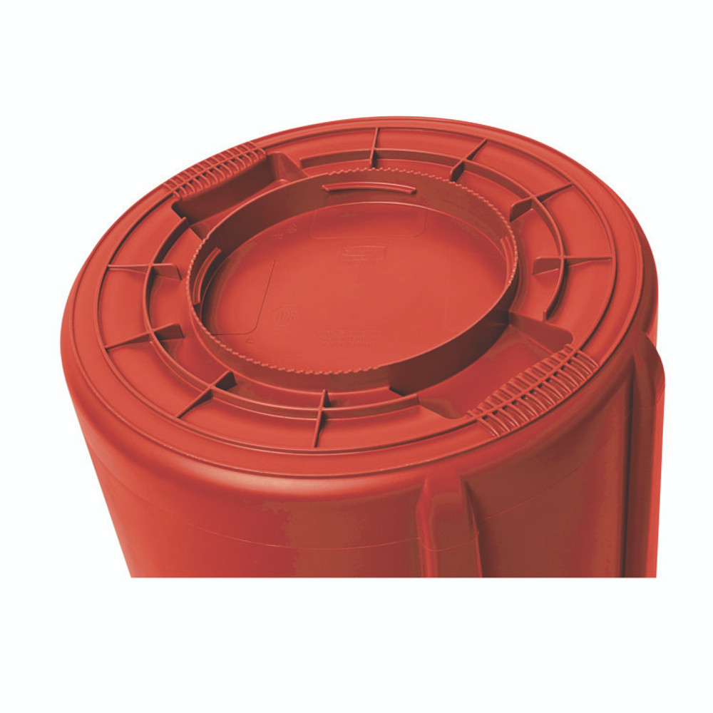 RUBBERMAID COMMERCIAL PROD. 264360REDEA Vented Round Brute Container, 44 gal, Plastic, Red