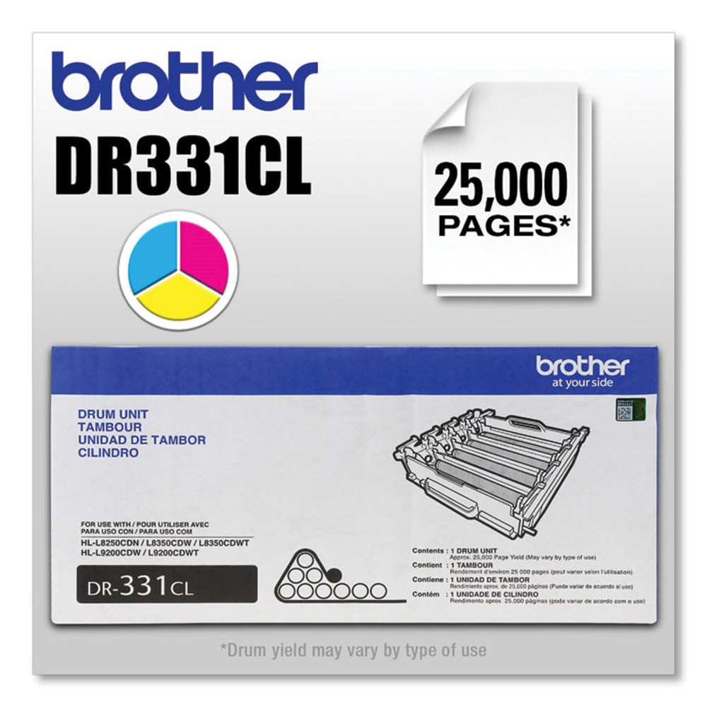 BROTHER INTL. CORP. DR331CL DR331CL Drum Unit, 25,000 Page-Yield, Black/Cyan/Magenta/Yellow