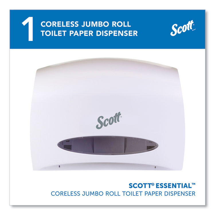 KIMBERLY-CLARK PROFESSIONAL Scott® 09603 Essential Coreless Jumbo Roll Tissue Dispenser, 14.25 x 6 x 9.75, White