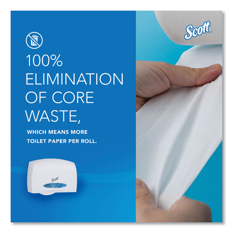 KIMBERLY-CLARK PROFESSIONAL Scott® 09603 Essential Coreless Jumbo Roll Tissue Dispenser, 14.25 x 6 x 9.75, White