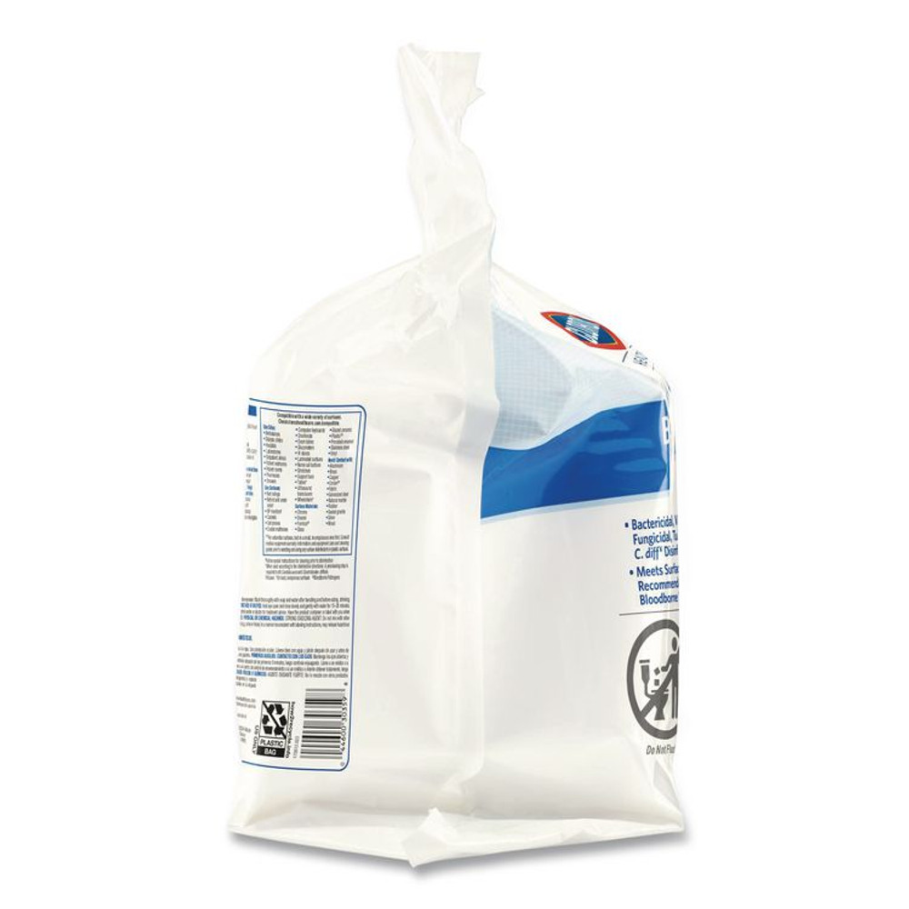 CLOROX SALES CO. Healthcare® 30359CT Bleach Germicidal Wipes, 1-Ply, 12 x 12, Unscented, White, 110/Refill, 2 Refills/Carton