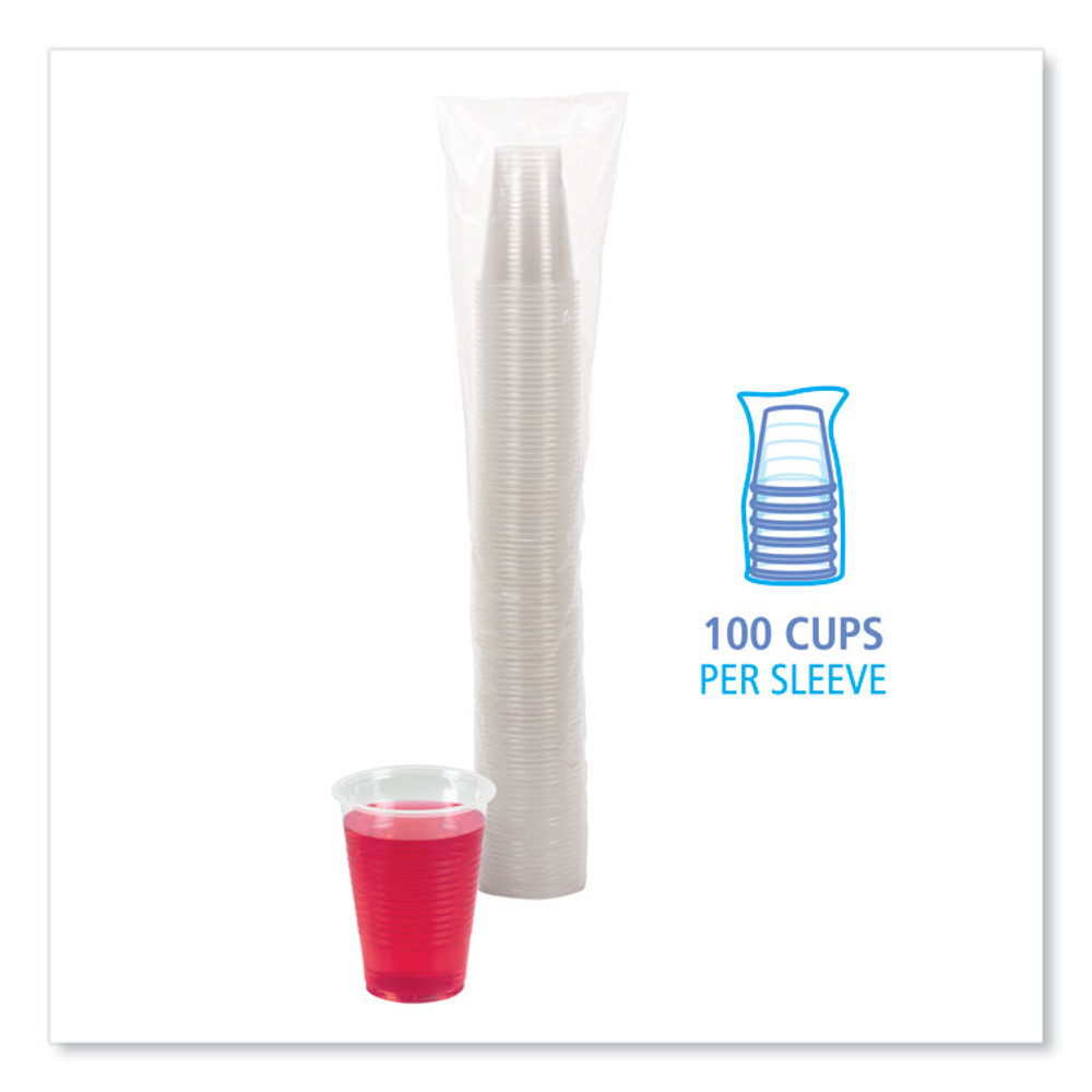 BOARDWALK TRANSCUP9PK Translucent Plastic Cold Cups, 9 oz, 100/Pack
